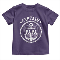 Captain Papa Toddler T Shirt Lake Sailor Boating