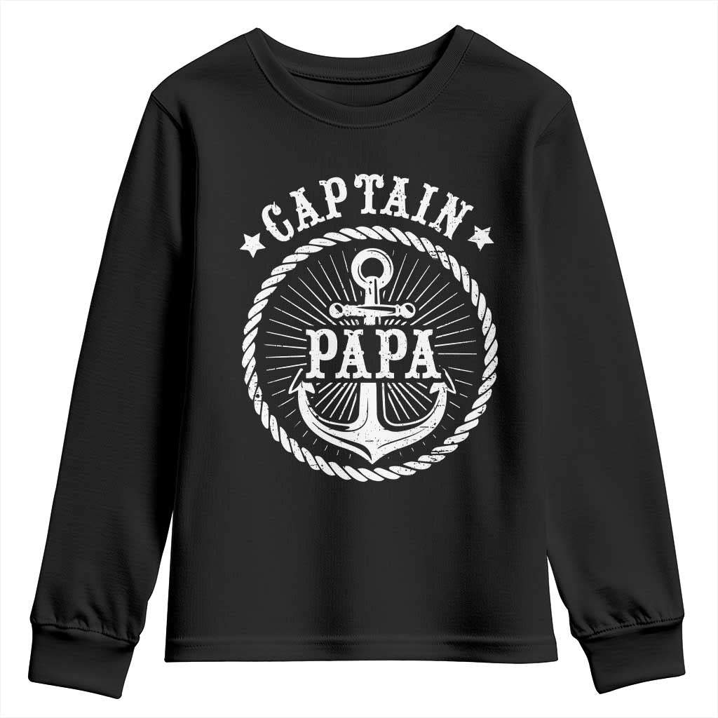 Captain Papa Youth Sweatshirt Lake Sailor Boating