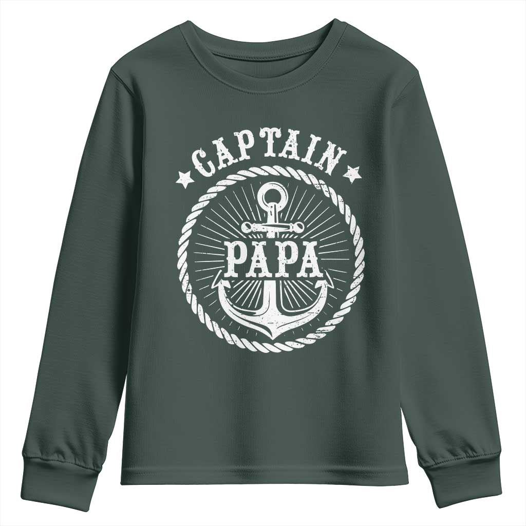 Captain Papa Youth Sweatshirt Lake Sailor Boating