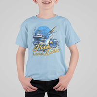 Fishing Boat T Shirt For Kid Hook Line and Sinker