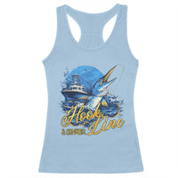 Fishing Boat Racerback Tank Top Hook Line and Sinker