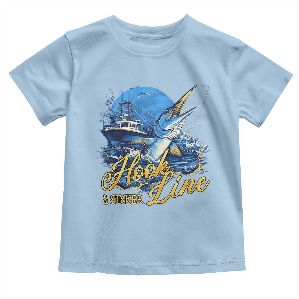 Fishing Boat Toddler T Shirt Hook Line and Sinker