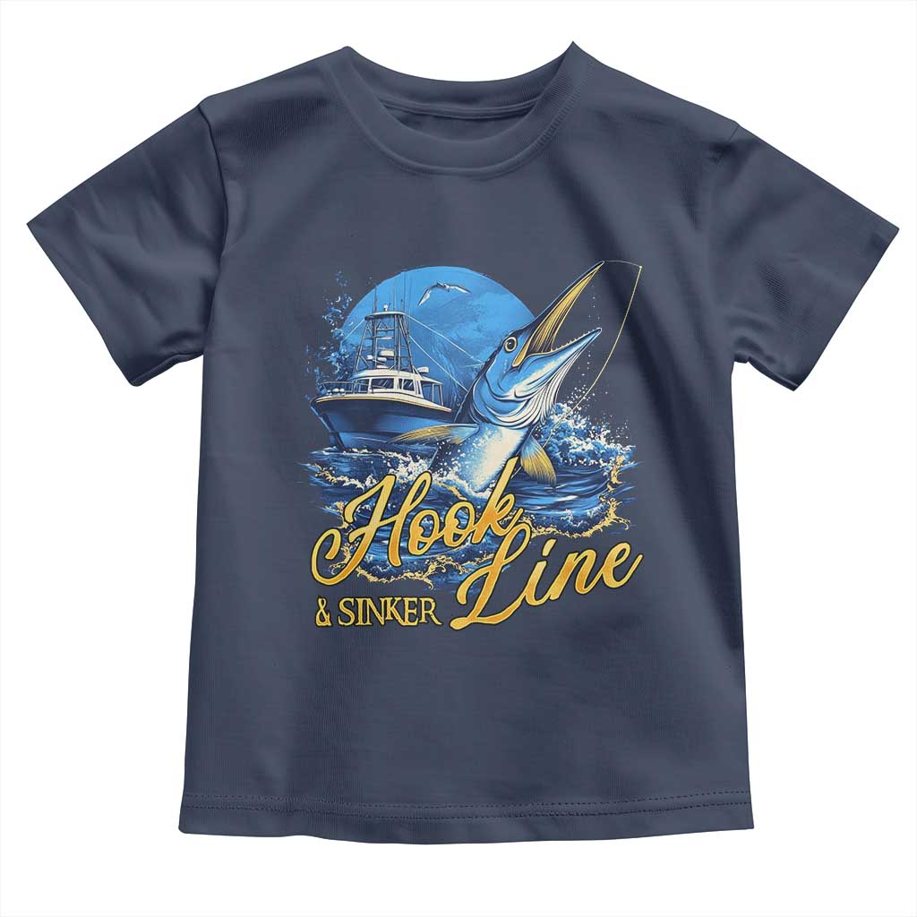 Fishing Boat Toddler T Shirt Hook Line and Sinker