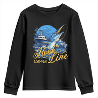 Fishing Boat Youth Sweatshirt Hook Line and Sinker