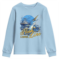 Fishing Boat Youth Sweatshirt Hook Line and Sinker