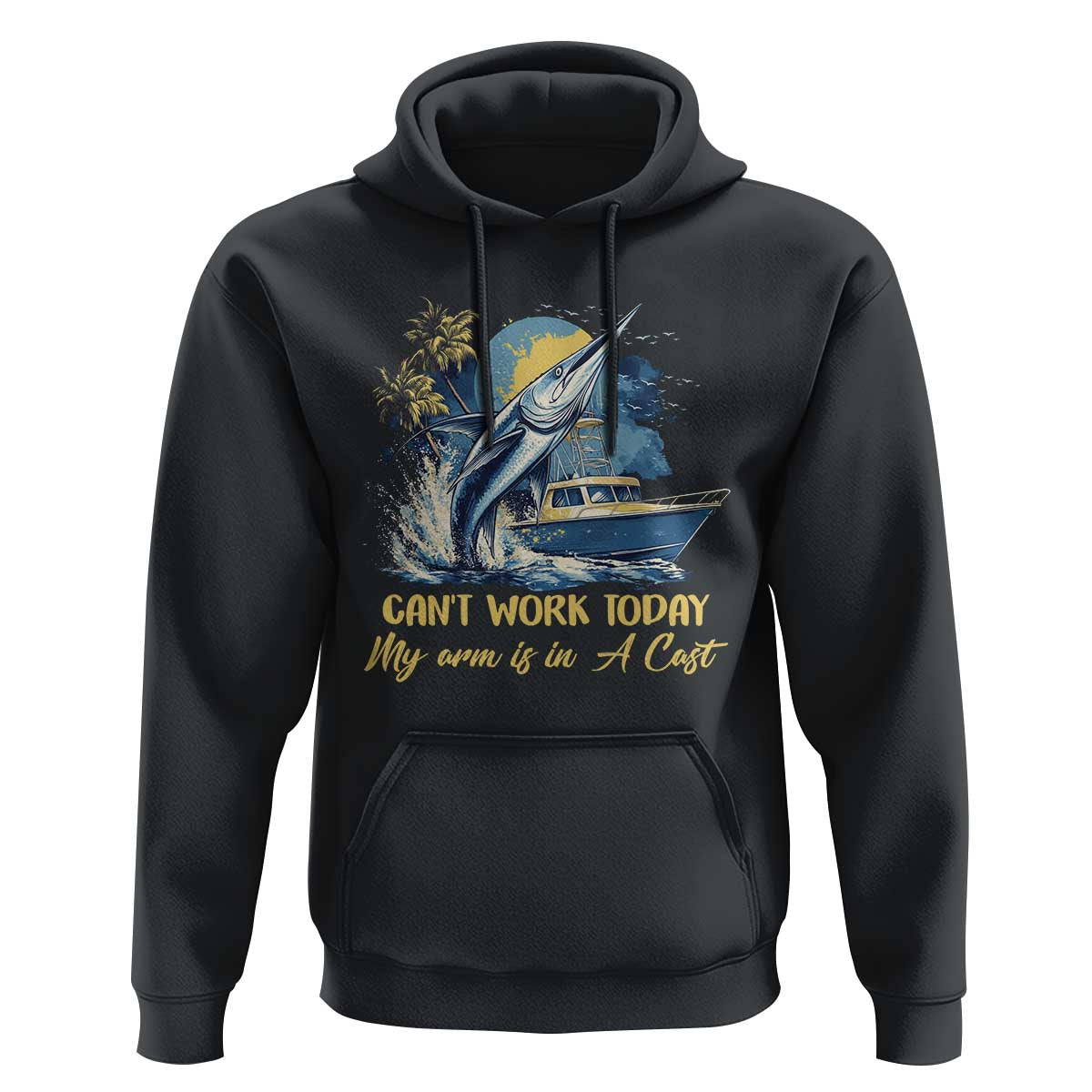 Fishing Boat Hoodie Fish More Worry Less