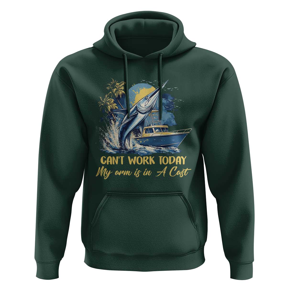 Fishing Boat Hoodie Fish More Worry Less