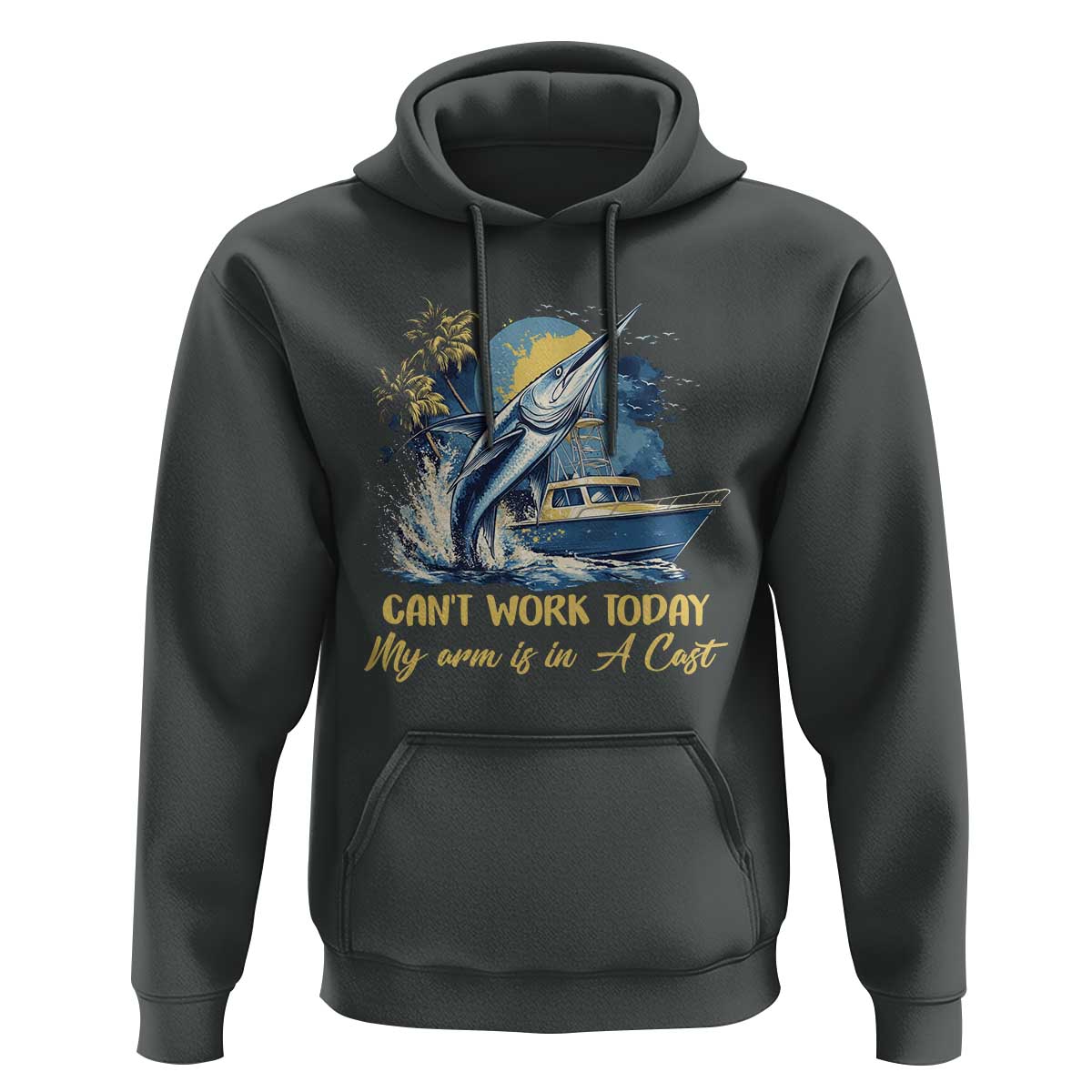 Fishing Boat Hoodie Fish More Worry Less