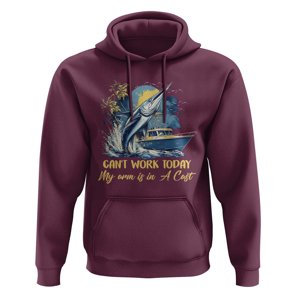 Fishing Boat Hoodie Fish More Worry Less