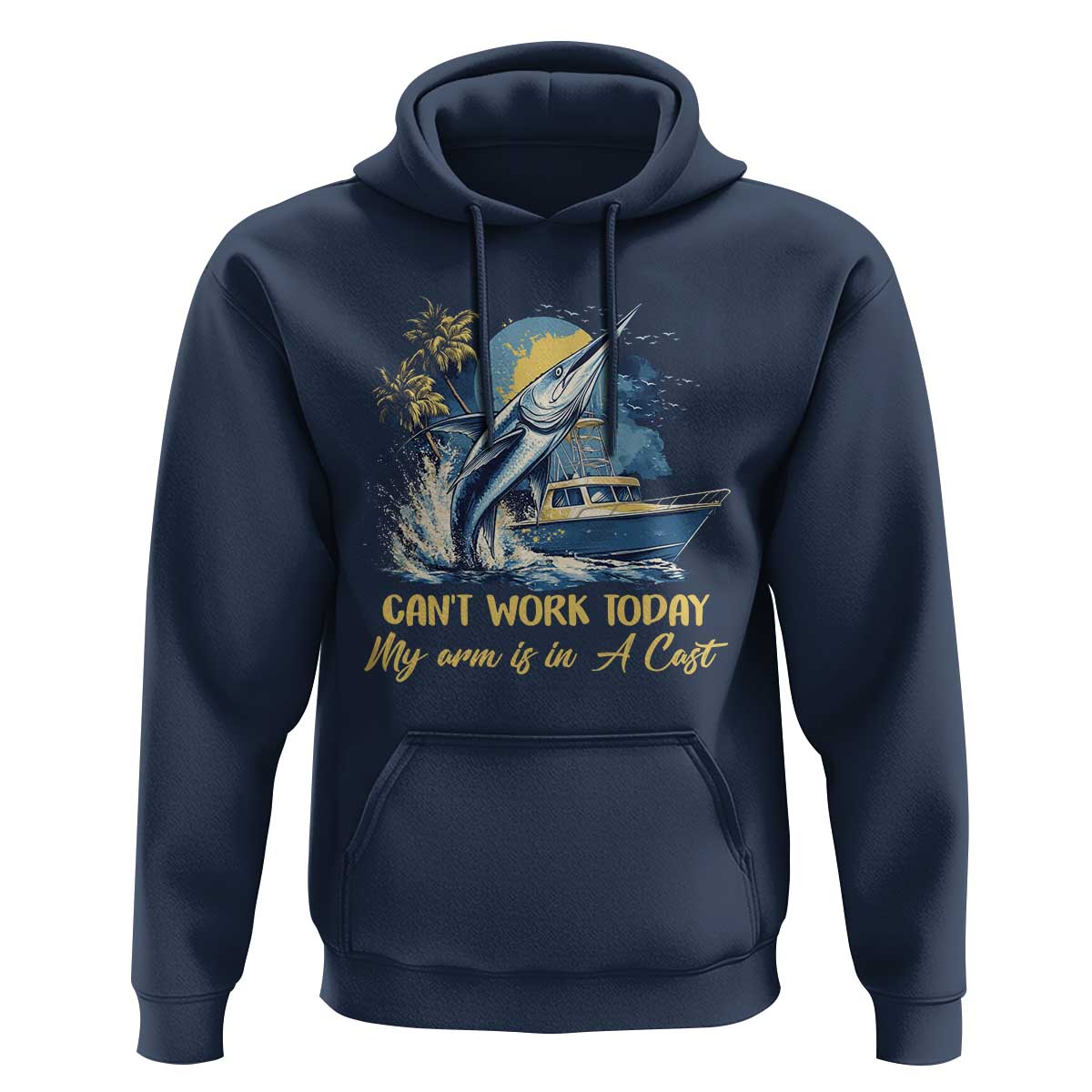 Fishing Boat Hoodie Fish More Worry Less