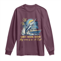 Fishing Boat Long Sleeve Shirt Fish More Worry Less
