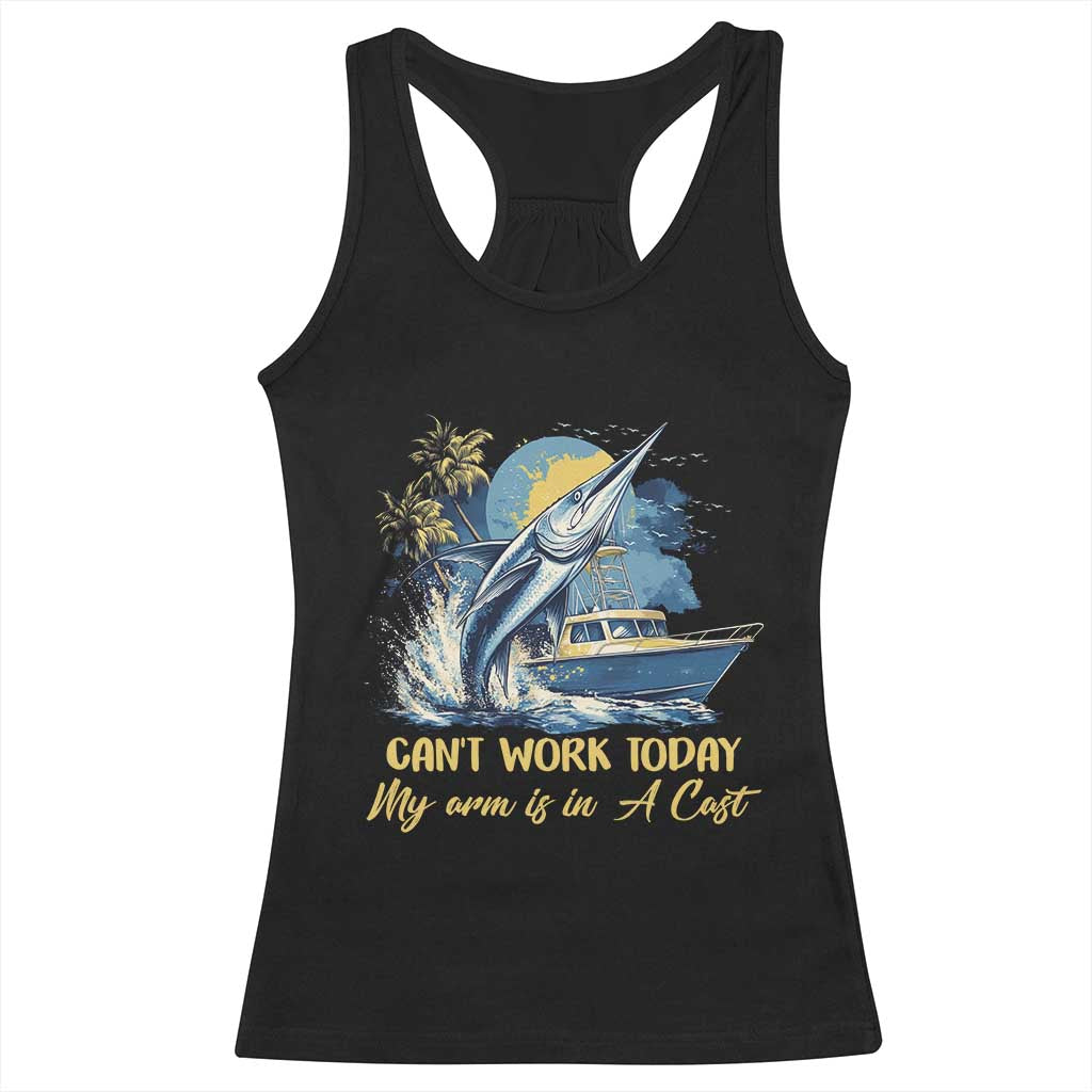 Fishing Boat Racerback Tank Top Fish More Worry Less