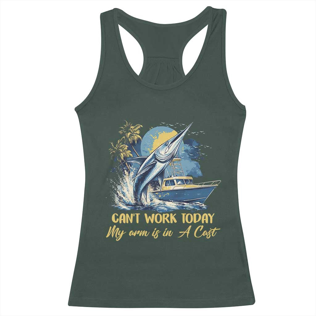 Fishing Boat Racerback Tank Top Fish More Worry Less