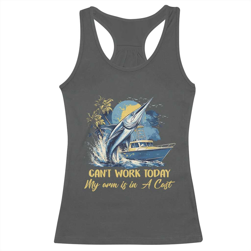 Fishing Boat Racerback Tank Top Fish More Worry Less