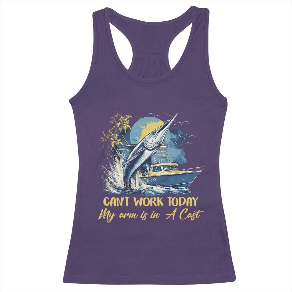 Fishing Boat Racerback Tank Top Fish More Worry Less