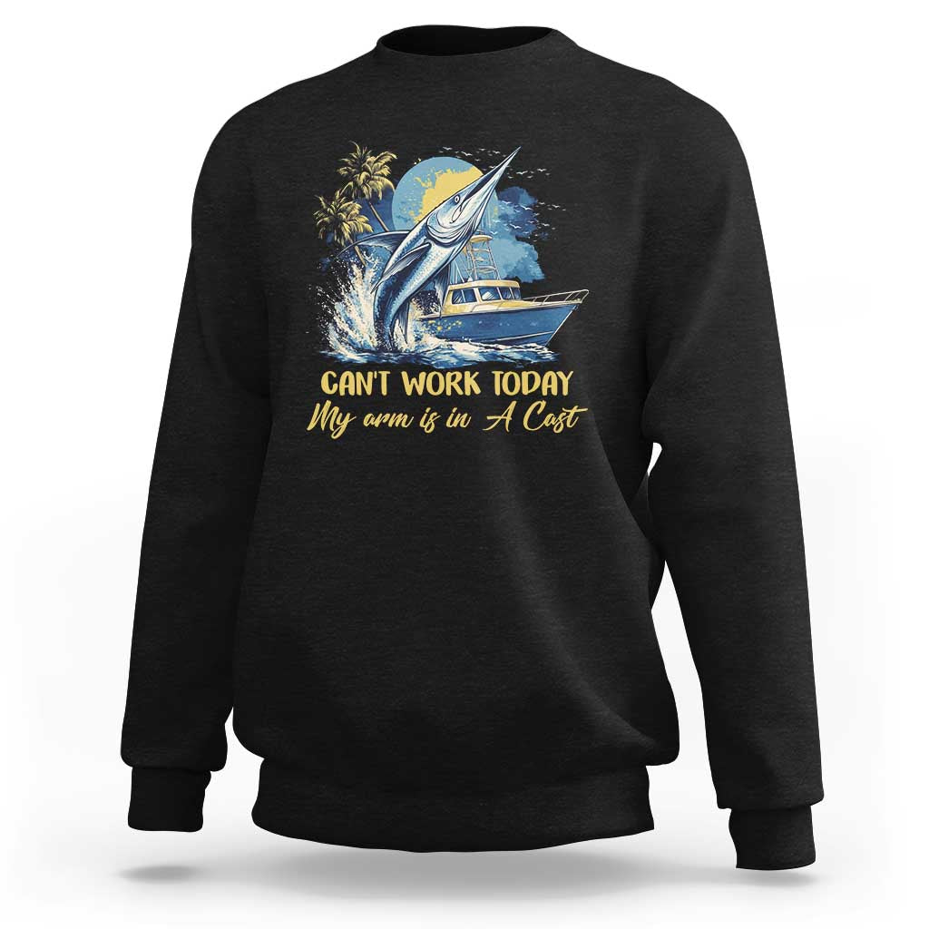 Fishing Boat Sweatshirt Fish More Worry Less
