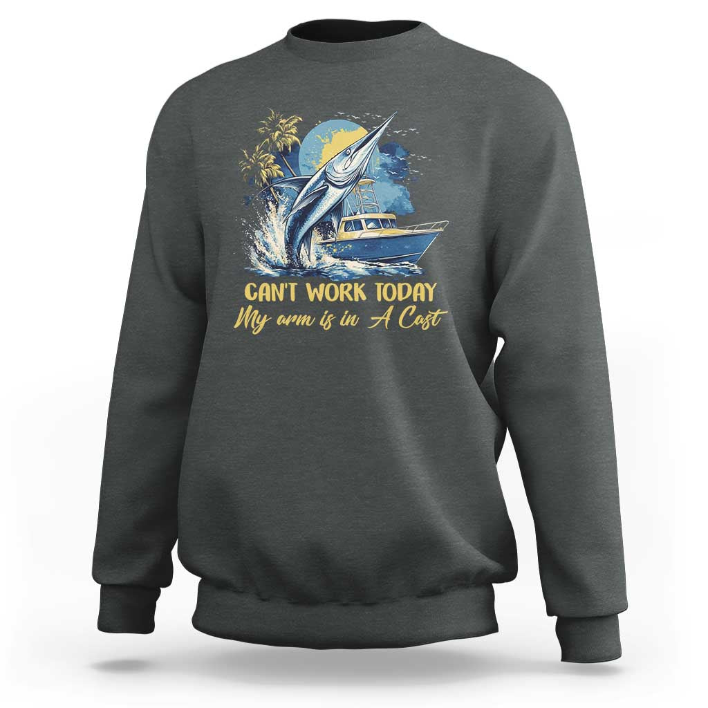 Fishing Boat Sweatshirt Fish More Worry Less