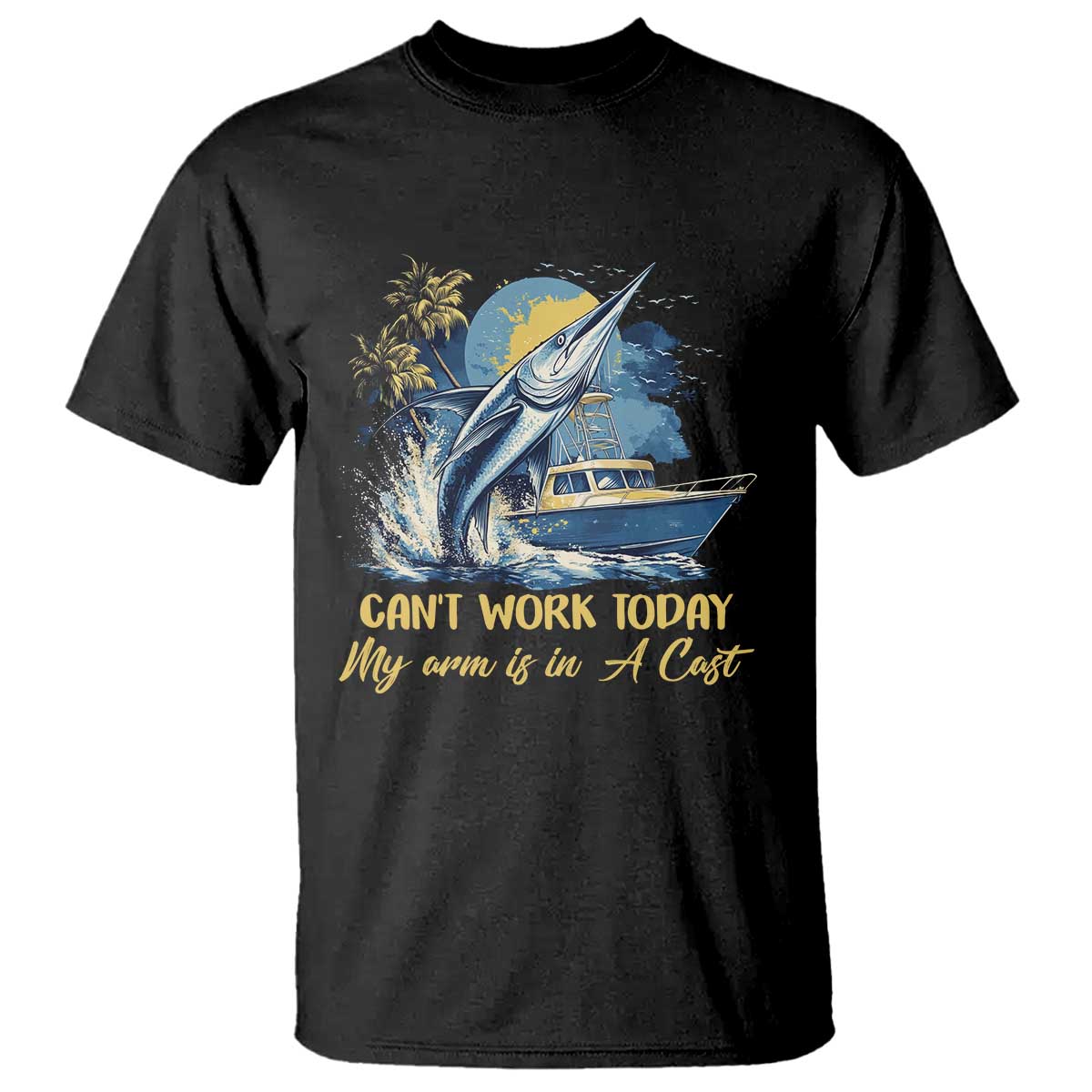 Fishing Boat T Shirt Fish More Worry Less