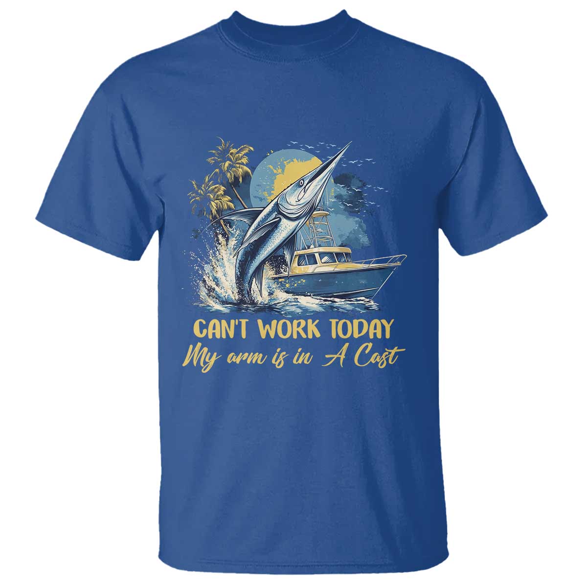 Fishing Boat T Shirt Fish More Worry Less