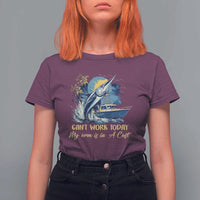 Fishing Boat T Shirt For Women Fish More Worry Less