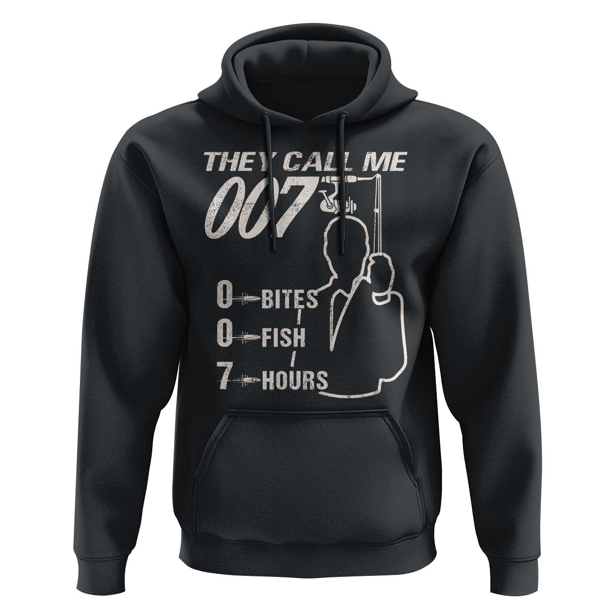 Funny Fishing Hoodie They Call Me 007 Fisherman