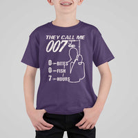 Funny Fishing T Shirt For Kid They Call Me 007 Fisherman