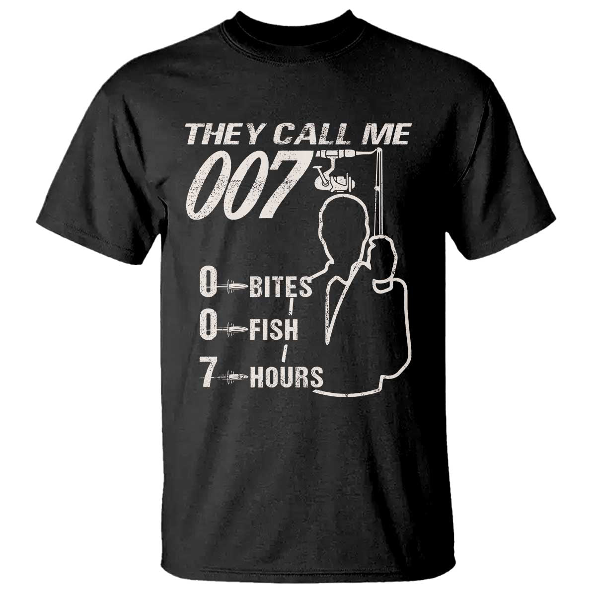 Funny Fishing T Shirt They Call Me 007 Fisherman