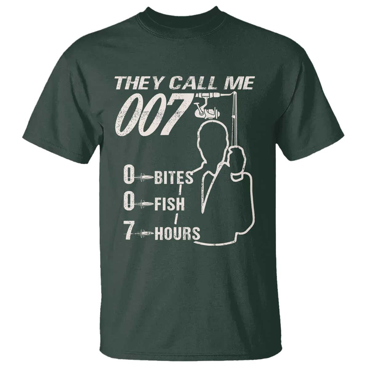 Funny Fishing T Shirt They Call Me 007 Fisherman