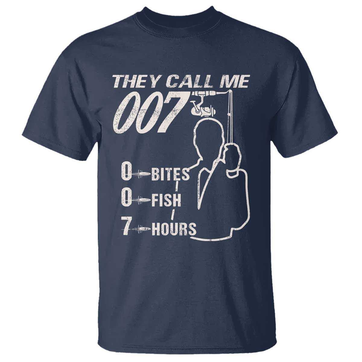 Funny Fishing T Shirt They Call Me 007 Fisherman
