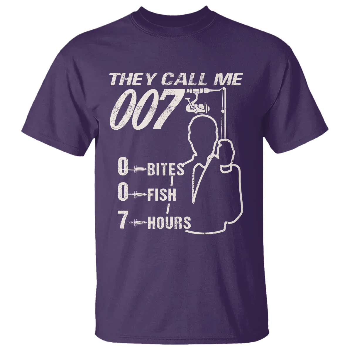 Funny Fishing T Shirt They Call Me 007 Fisherman