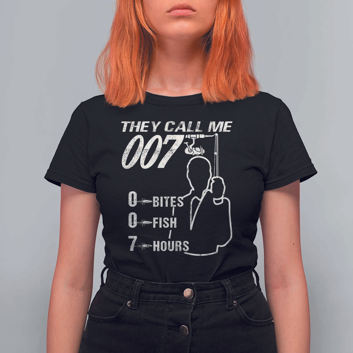 Funny Fishing T Shirt For Women They Call Me 007 Fisherman