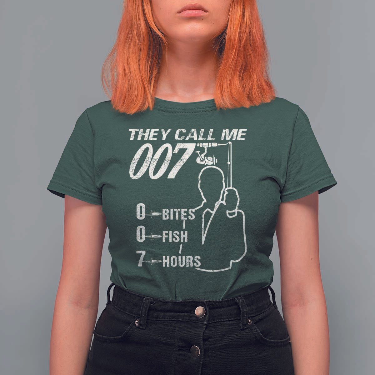 Funny Fishing T Shirt For Women They Call Me 007 Fisherman