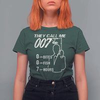 Funny Fishing T Shirt For Women They Call Me 007 Fisherman