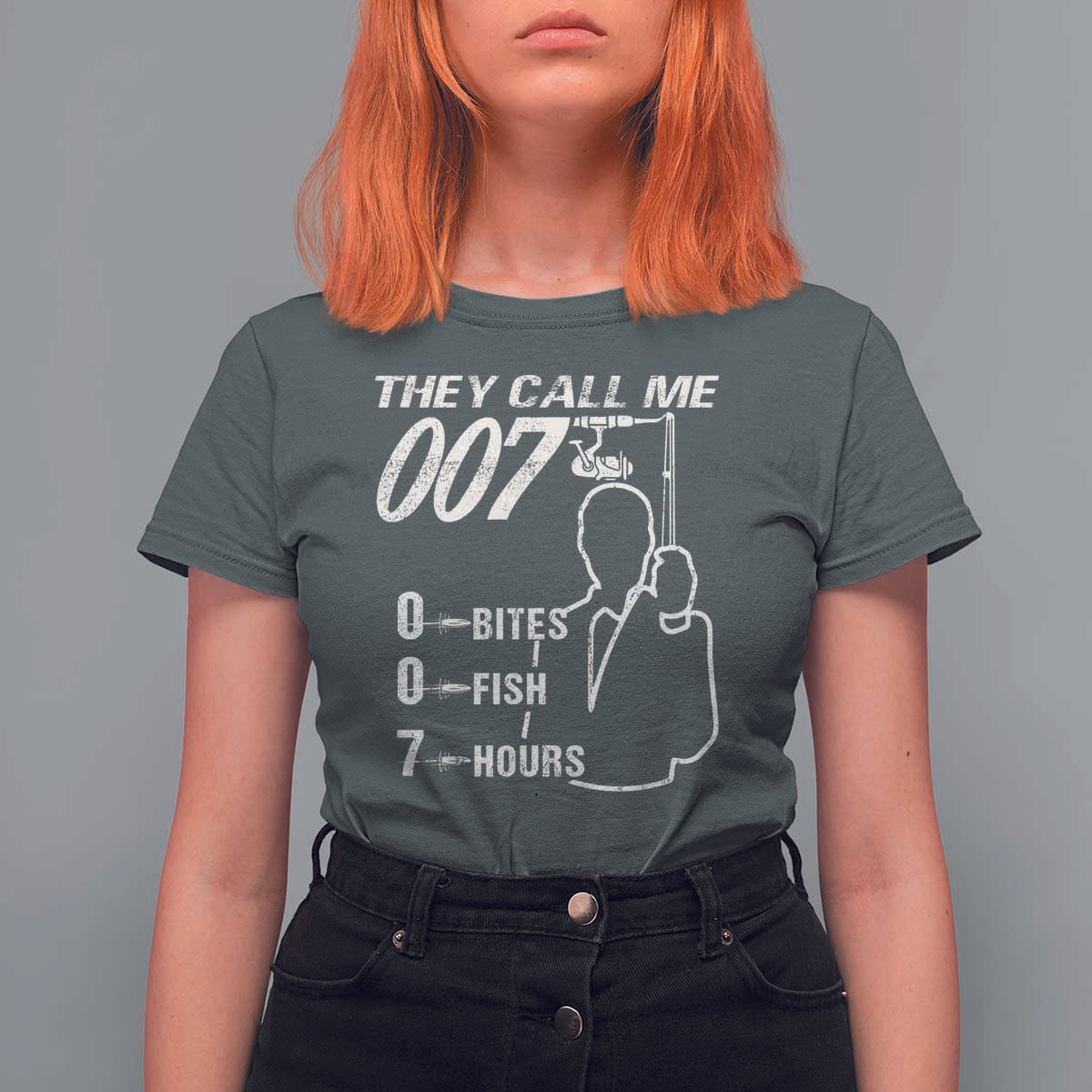 Funny Fishing T Shirt For Women They Call Me 007 Fisherman