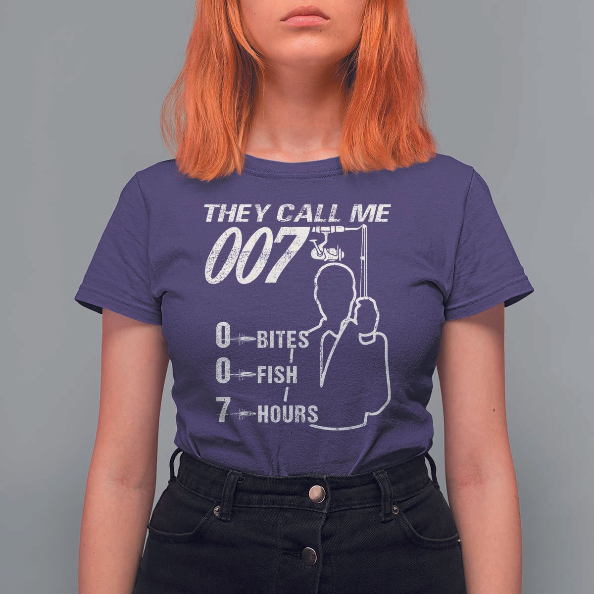 Funny Fishing T Shirt For Women They Call Me 007 Fisherman