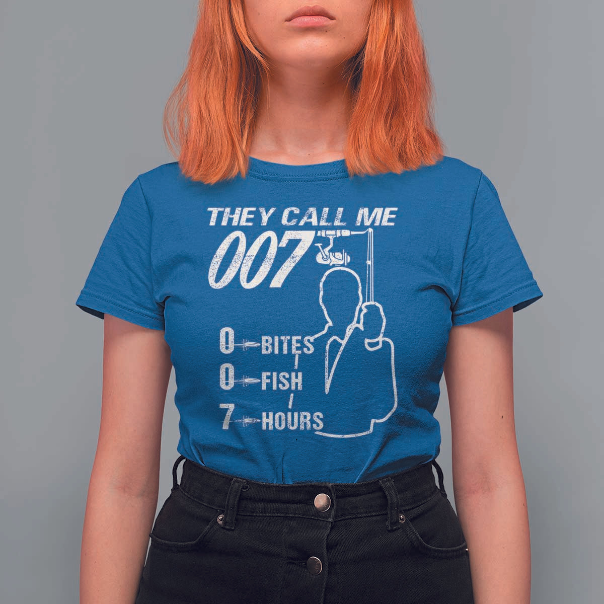 Funny Fishing T Shirt For Women They Call Me 007 Fisherman