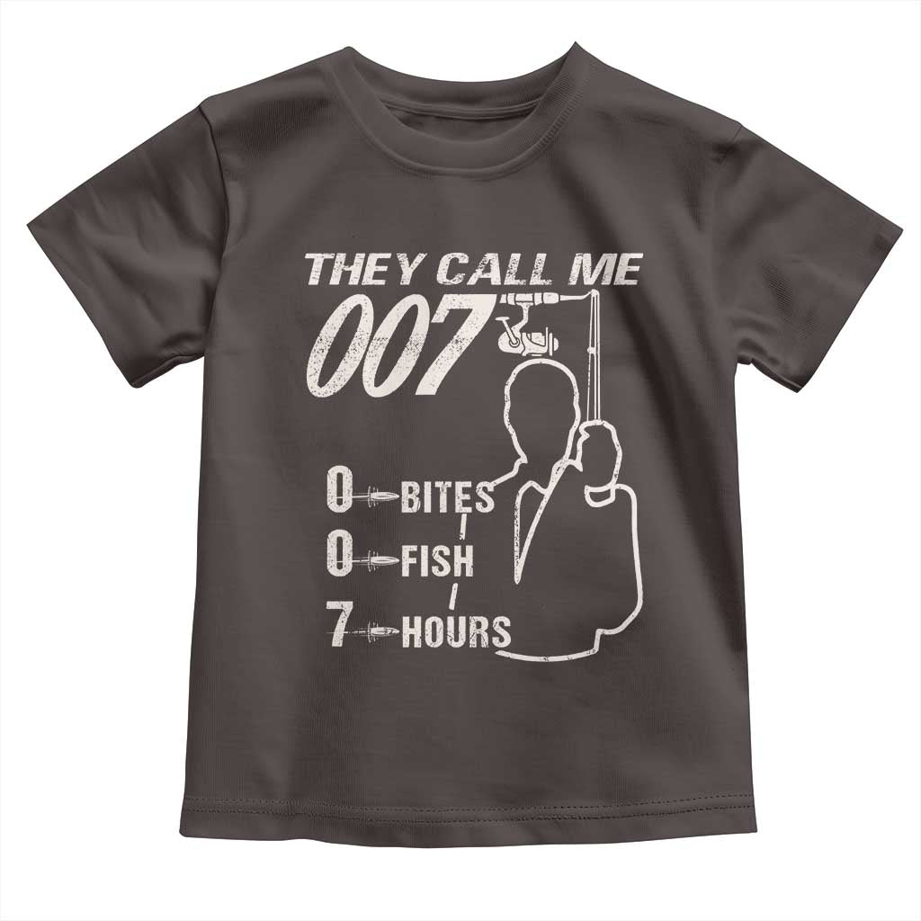 Funny Fishing Toddler T Shirt They Call Me 007 Fisherman