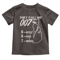 Funny Fishing Toddler T Shirt They Call Me 007 Fisherman