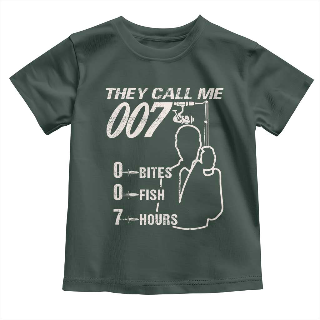 Funny Fishing Toddler T Shirt They Call Me 007 Fisherman