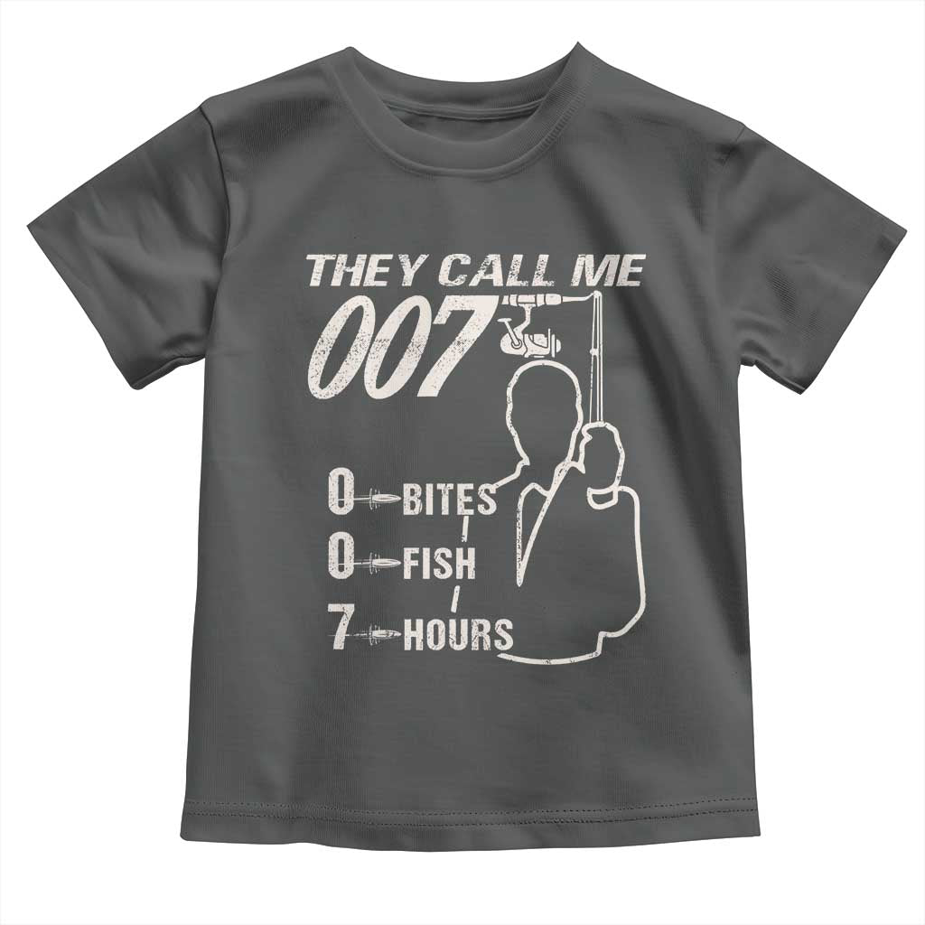 Funny Fishing Toddler T Shirt They Call Me 007 Fisherman