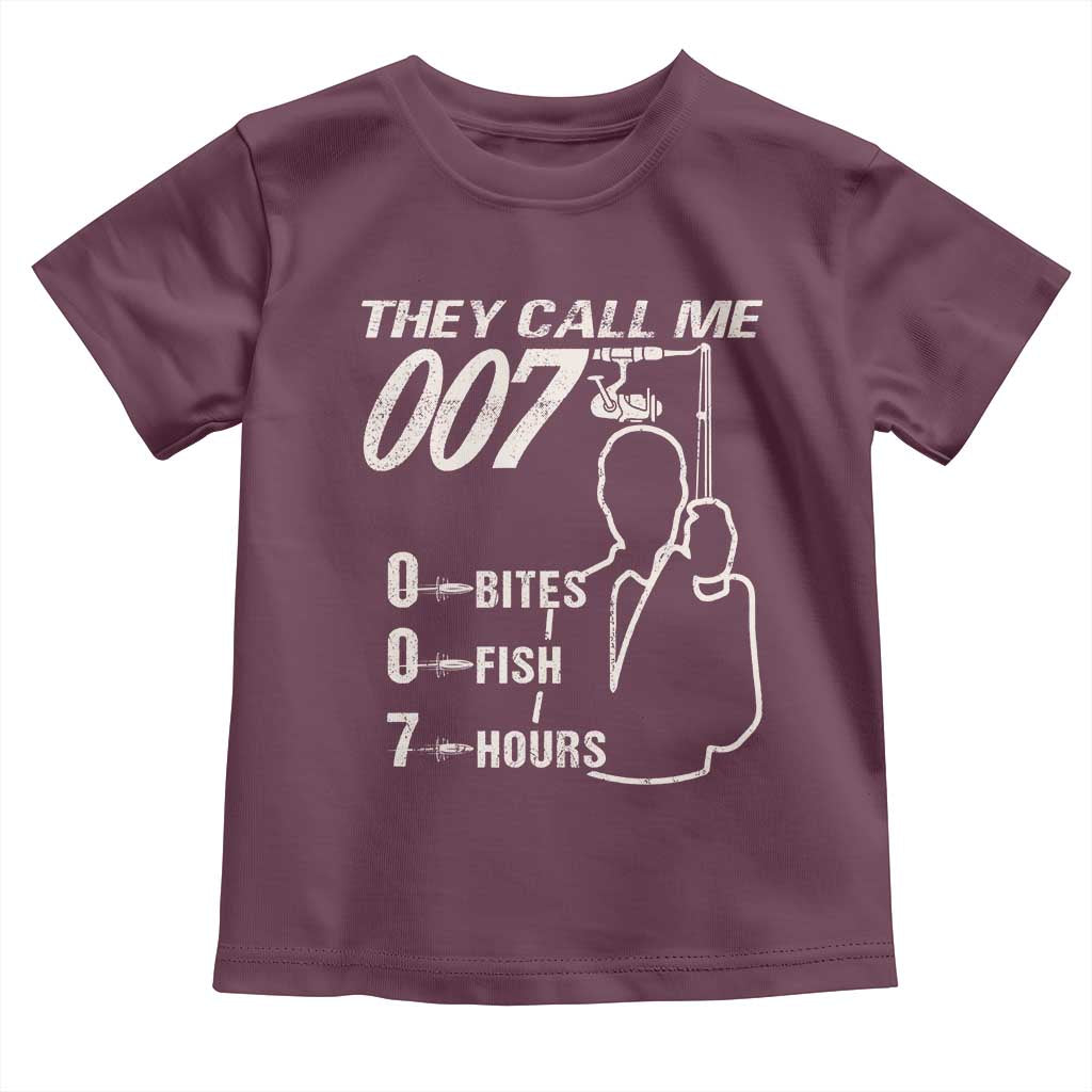 Funny Fishing Toddler T Shirt They Call Me 007 Fisherman