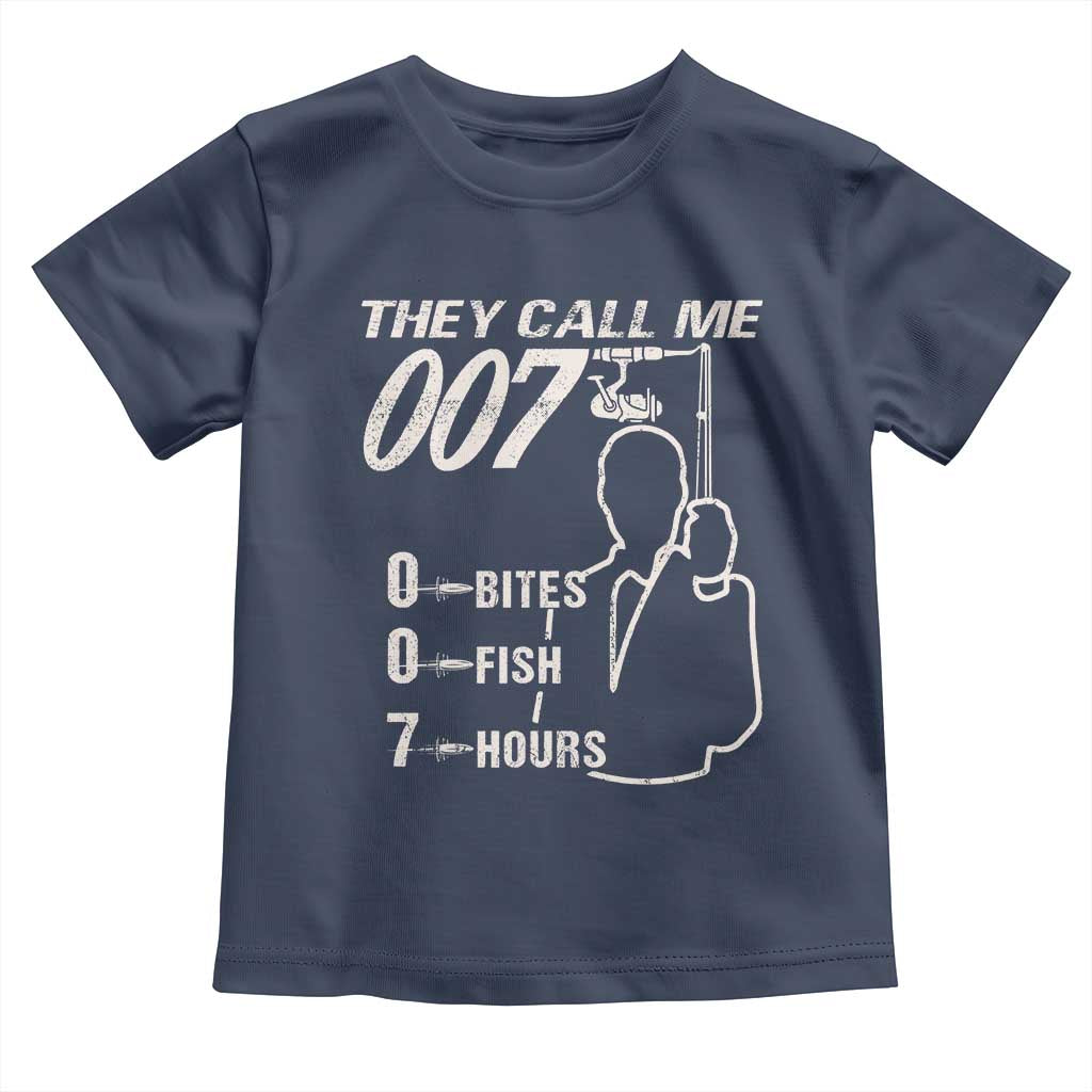 Funny Fishing Toddler T Shirt They Call Me 007 Fisherman