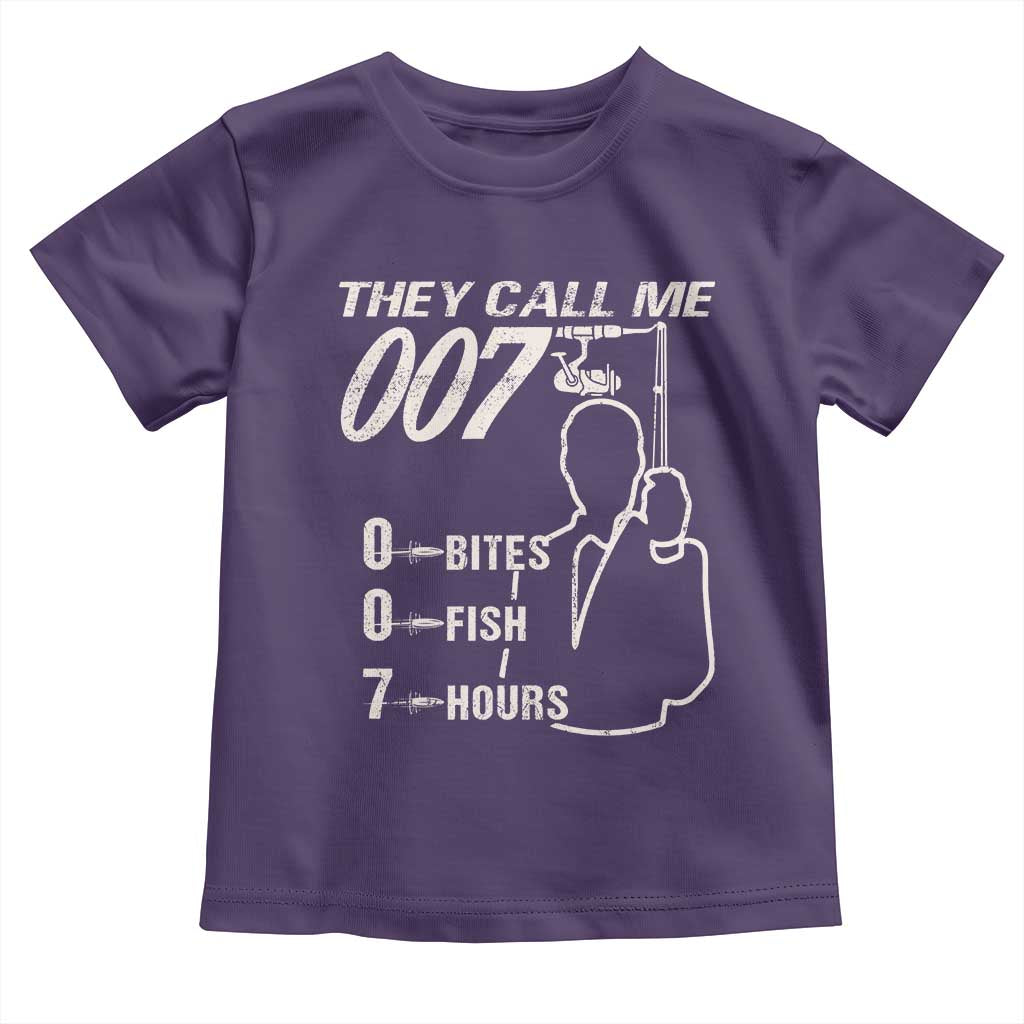 Funny Fishing Toddler T Shirt They Call Me 007 Fisherman