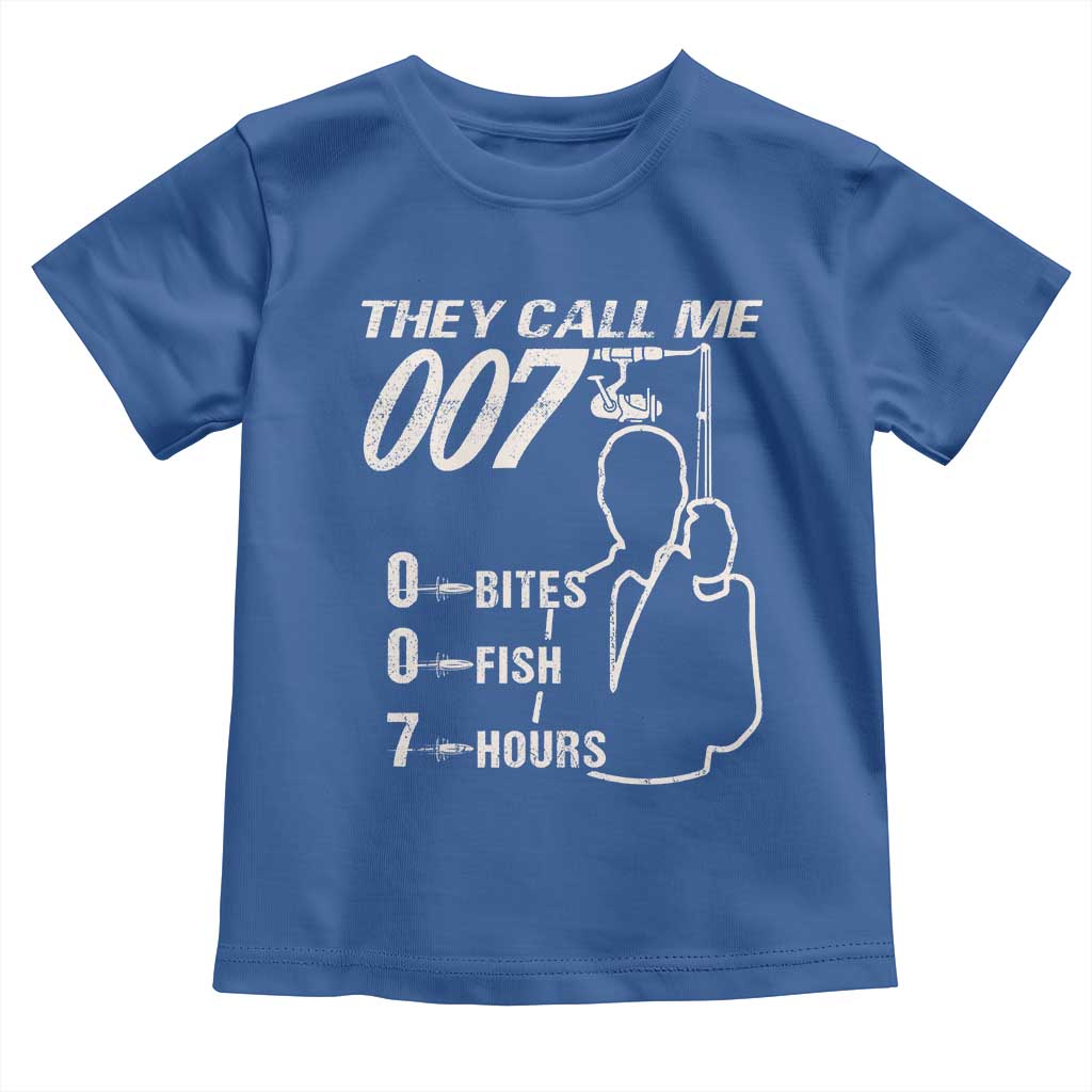 Funny Fishing Toddler T Shirt They Call Me 007 Fisherman