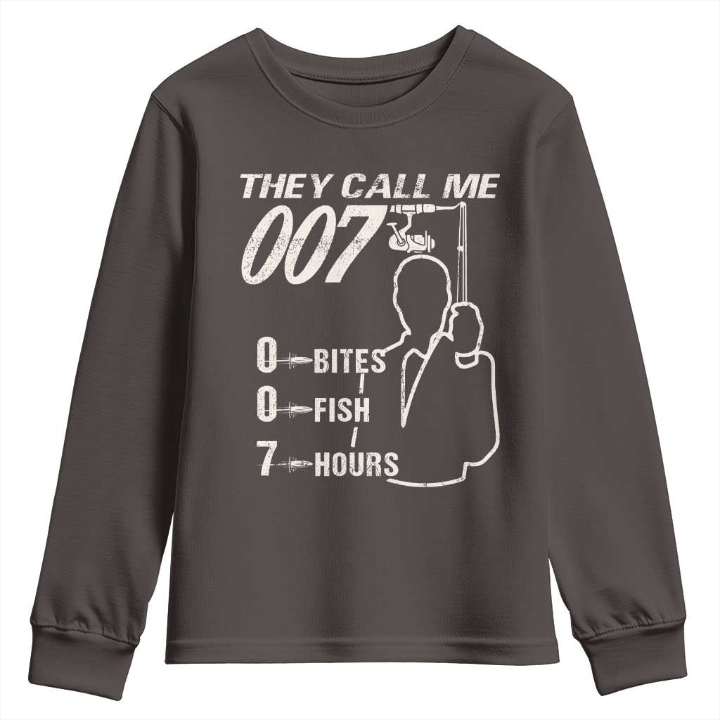 Funny Fishing Youth Sweatshirt They Call Me 007 Fisherman