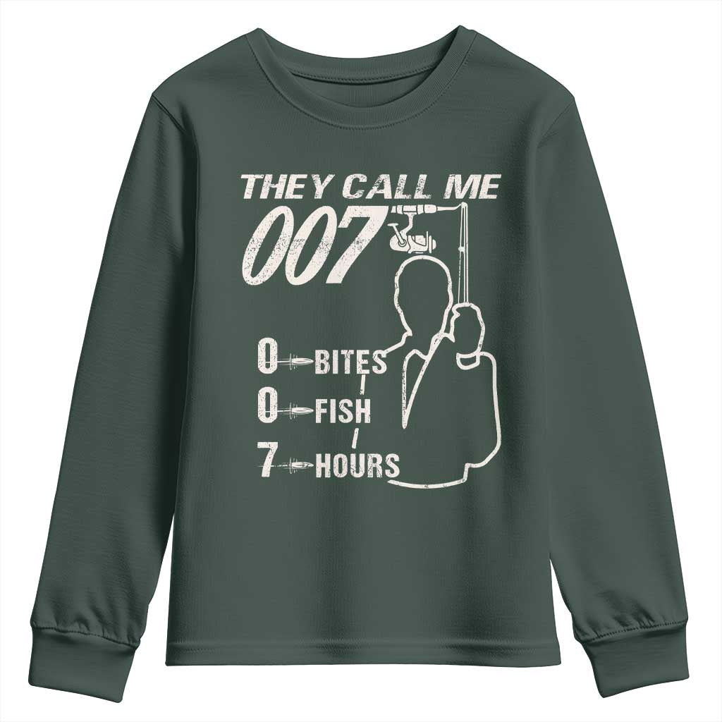 Funny Fishing Youth Sweatshirt They Call Me 007 Fisherman
