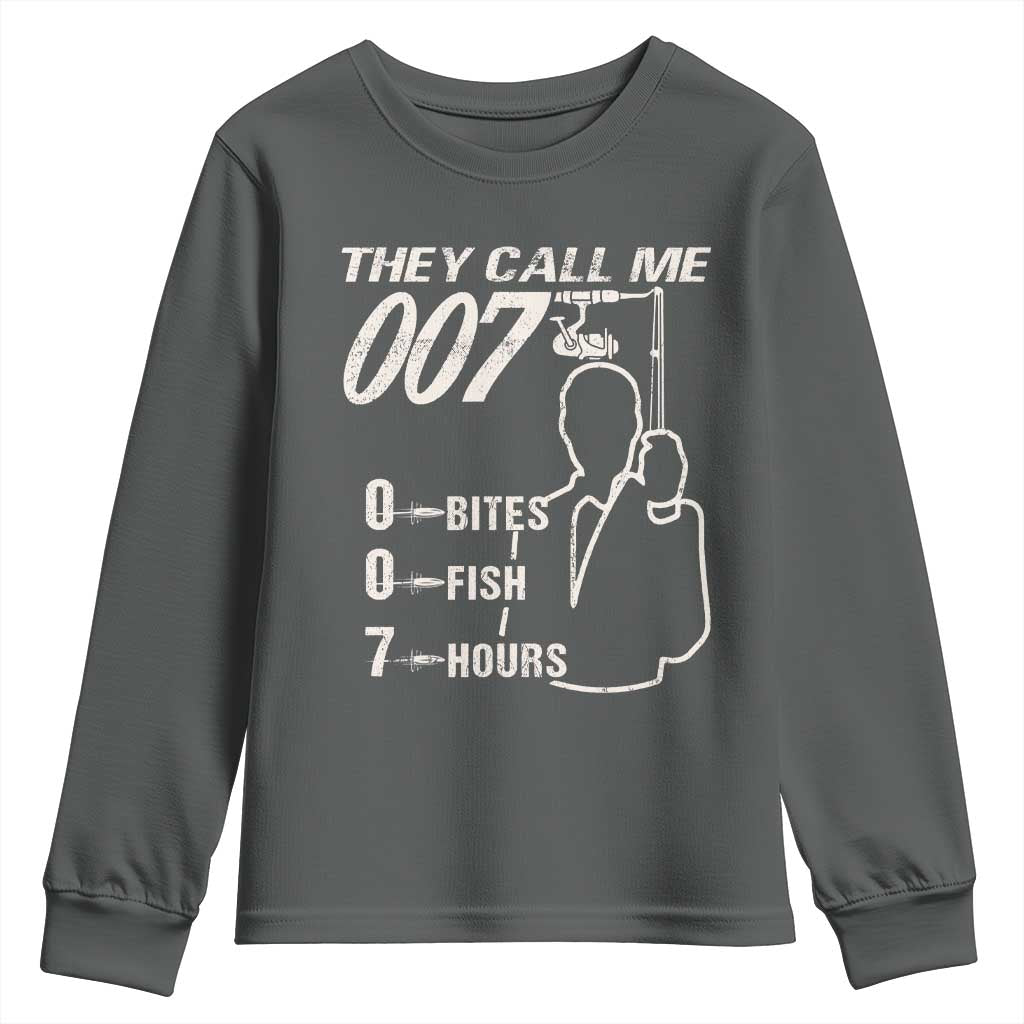 Funny Fishing Youth Sweatshirt They Call Me 007 Fisherman