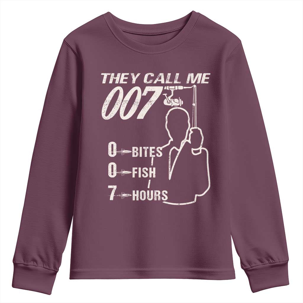 Funny Fishing Youth Sweatshirt They Call Me 007 Fisherman