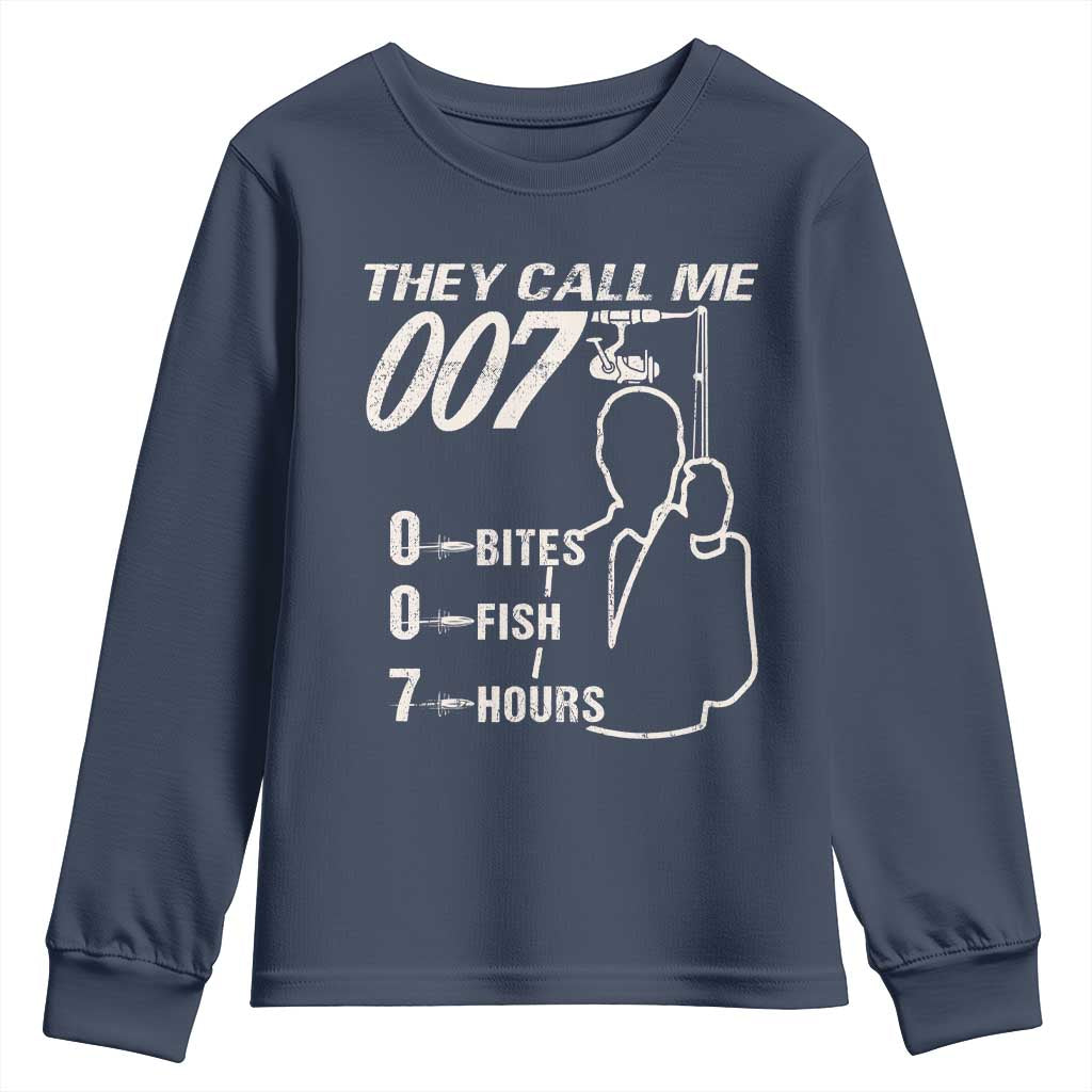 Funny Fishing Youth Sweatshirt They Call Me 007 Fisherman