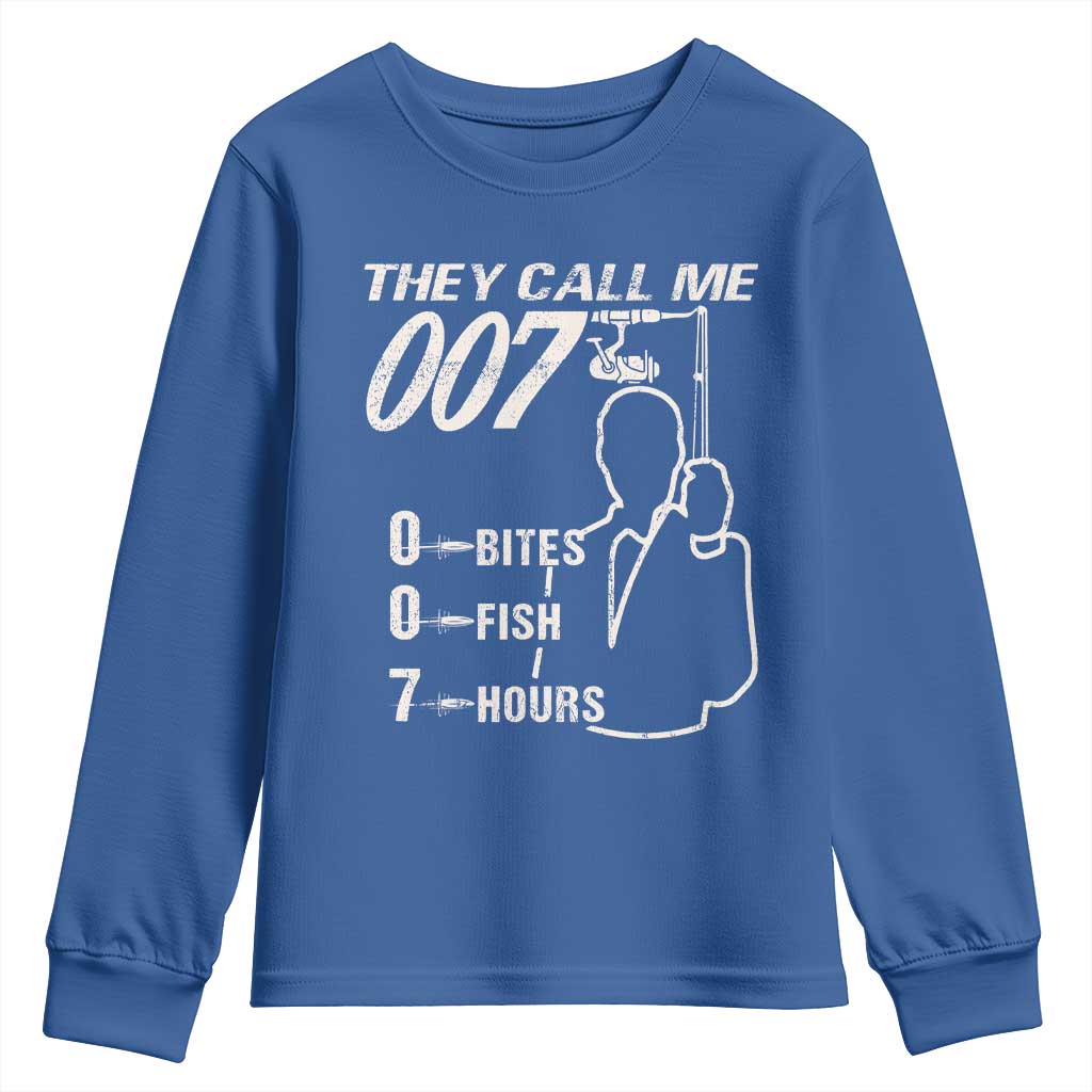 Funny Fishing Youth Sweatshirt They Call Me 007 Fisherman